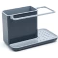 Sink storage/organizer with integrated drain, holder for sponge, brush, dish soap and dishcloth, removable, standard size, grey-FF-