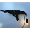 Miniatyrbillede 5 af 5: Kråke Vægslampe, Unik Gotisk Ravn Fugl Vægslampe
