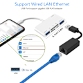 Miniatyrbild 5 av 7: 6-i-1 Minneskortläsare, Typ C-adapter, TF SD, USB C, Macbook Huawei Samsung Xiaomi OTG-förstärkare är Compact Flash 3 in 1