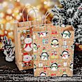 Miniatyrbilde 3 av 5: 12 stk julepapirposer gaveposer kraftpapirposer festposer julepapir