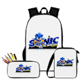 Miniatyrbillede 1 af 4: 3 stk 3D Print Super SONIC Rygsæk Skuldertasker Etui TC-16