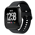 Miniatyrbilde 1 av 6: Silikon Armbånd Fitbit Versa/Versa 2 - Svart Black Svart