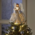 Miniatyrbilde 1 av 5: LED Engel Juletre Topp Stjerne Jul Engel Engel Juletrepynt