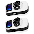 Miniatyrbillede 5 af 8: 2 stk LCD-knapcelsbatteriladere til LIR2016 LIR2025 LIR2032 ML2016 ML2025 ML2032 CR2032 EU-stik 100‑240V