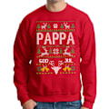 Miniatyrbild 1 av 2: Pappa Jultröja - Julgransmönstrad röd sweatshirt L l