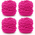 Miniatyrbillede 1 af 5: Broderigarn 4x Broderigarn til Hækling, Blødt Chunky Garn til Garnprojekter-X44- rose red