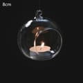 Rund bubbla hängande klart glas Terrarium Air Tea Light Candl-FF- 8厘米直径
