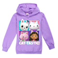 Miniatyrbilde 1 av 3: Gabby's Dollhouse Avslappet Hoodiegenser Topp Trøye for Jenter lilla purple 130cm