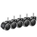 Miniatyrbillede 1 af 5: Kontorstols Hjul, 5-pak, Passer Ikea Stol (10mm X 22mm) Tunge
