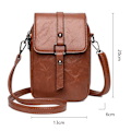 Miniatyrbild 2 av 5: Crossbody-telefonväska för kvinnor, liten läderväska med fransar och nitar