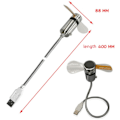 Miniatyrbillede 2 af 9: USB Blæser Mini Blæser LED-ur - lager