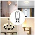 Miniatyrbilde 4 av 5: 12-pakke G9 halogenlamper 33W 230V 2800K varm hvit 380lm, klar kapsel halogenlamper Dimbar, ingen blits, ingen flimmer