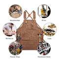 Miniatyrbild 8 av 9: Carpenter Apron in Waxed Canvas for Men and Women | Durable Work Apron with Pockets | Lower Back Straps | Adjustable Tool Apron-XF9-