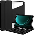Miniatyrbild 1 av 5: For Samsung Galaxy Tab S9 Fe+ 360 Rotation Transparent Smart Case with Keyboard Black