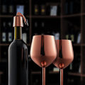 Miniatyrbilde 6 av 6: Vinglassett med 4, 53 cl Rustfritt Stål Vinglass, Knusesikkert & Bærbart Stilkglass i Metall for Utendørs, Reiser, Camping og P Rose Gold
