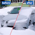 Pikkukuva 3 / 6: 4 kpl taika jääraappa auto, 2 in 1 kartio jääraappa auton tuulilasille, kannettava lumilinko jäänmurtajalla auton lumipuhdistukseen -XF3-