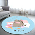Pikkukuva 1 / 7: Pusheen Matot Ympyrä Sarjakuva Animehahmot Lihavat Kissat Söpöt Liukueste Koti Olohuone Sisustus Ovimatto Lattiamatot Lahjat 1 1 Diameter 40cm