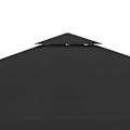 Pikkukuva 6 / 7: vidaXL Paviljongin katto tuuletusaukkoilla 310 g/m² 3x3 m musta Black Svart