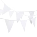 Miniatyrbillede 2 af 5: Hvide stof vimpler festdekorationer bomuld trekant flag-XF9-