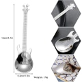 Miniatyrbilde 2 av 5: Sett med 6 rustfrie dessertskjeer, teskjeer, kaffeskjeer, rustfrie gitarskjeer