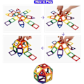 Miniatyrbilde 4 av 5: 3D magnetiske fliser - 40 deler magnetiske fliser - Bygg med magneter flerfarget - Perfekt multicolor