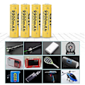 Pikkukuva 3 / 3: 4kpl Taskulamppu Akku Gif 9900mah 18650 Ladattava akku Keltainen