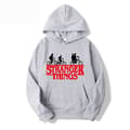 Stranger Things Trykket Pullover Hettegenser med Fleecejakke - Lys Grå - Størrelse 3XL Lys Grå-FF- Light Gray 3XL