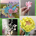 Miniatyrbilde 2 av 4: 200 stk. 7 farger piperensere for hobby Chenille stang tilbehør pastell macaron fargerike