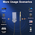 Miniatyrbillede 3 af 5: Aux Bluetooth Adapter Dongle Kabel Til Bil 3,5 mm Jack-XF4-