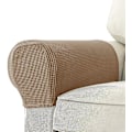 Miniatyrbild 1 av 5: Fåtöljöverdrag armstöd stretch soffa armstödsskydd armstödsöverdrag för stolar (FMY) Camel
