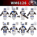Miniatyrbild 1 av 5: 8-pack Star Wars Minifigur Samlade Byggklossar Leksaker Echo Jesse Rex Figur Samlarobjekt Toyrqbeat