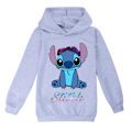 Miniatyrbilde 1 av 6: Barn Lilo Stitch Hettegensere Genser med trykk Grå Grey 140cm