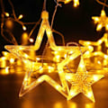 Miniatyrbilde 5 av 5: LED-lysgardin med 12 stjerner - Juledekorasjon-XF3-