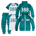 Pikkukuva 1 / 2: Squid 2 Selviytymispeli Roolipuku Lapsille Kolmiosainen Set Sporttivaatteet + T-paita + Housut kolmiosainen setti388 three piece set388 120cm