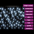 Miniatyrbilde 4 av 5: vidaXL Lysgardin med ispigger 10 m 400 LED-lys kald hvit