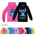 Miniatyrbilde 2 av 6: Barn Lilo Stitch Hettegensere Genser med trykk Hvit White 170cm