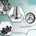 Miniatyrbilde 3 av 5: Magnetisk dørstopper med hydraulisk demper, kraftig rustfritt stål S