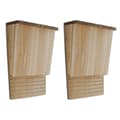 Fladdermusholk, 20 x 14,5 x 9 cm, 2-pack Brun-XS5- Brown Brun