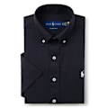 Miniatyrbilde 3 av 7: Lululem0n Herre Kortarmet Broderte Skjorter Knapper Ned Brodert Kubansk Bryllupsskjorte Sommer Topper Black-XM4- Black 2XL