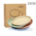 Miniatyrbillede 6 af 9: Lette tallerkener 4 stk. ubrydelige fade og tallerkener, giftfri Sikker sund for børn Børn Voksne 23cm