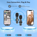 Miniatyrbild 2 av 5: Improve your recordings with our professional wireless Lavalier microphone 2-pack - Crystal clear, noise-reducing - USB-C compatible-XF3-