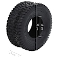 Miniatyrbillede 8 af 9: vidaXL Dæk og inderslange til sækkevogn 4 stk. 15x6.00-6 4PR gummi Black Svart
