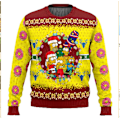 Miniatyrbilde 1 av 3: The Simpsons Julegenser Stygg Julegenser Genser Herre 3D Genser Topper S The Simpsons
