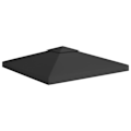 Pikkukuva 1 / 7: vidaXL Paviljongin katto tuuletusaukkoilla 310 g/m² 3x3 m musta Black Svart