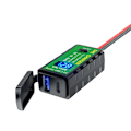 Miniatyrbild 1 av 11: 12V 24V Motorcykel QC3.0 PD Typ C Laddare SAE till USB adapter med voltmätare & PÅ/AV-brytare för Smart Phone Tablet GPS