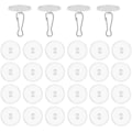 Pikkukuva 1 / 5: 20 kpl 2 cm läpinäkyviä itseliimautuvia kattokoukkuja, itseliimautuvia koukkuja kattoon lipputankokiinnikkeillä