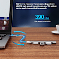 Pikkukuva 5 / 5: HUB 3.0 Typ C 3.1 4 Portin Monijakoja Adapteri OTG PC:lle Harmaa Gray USB