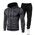 Miniatyrbild 1 av 7: 2023 Mode Träningsdräkt för Män Hoodie Fitness Gym Kläder Män Löparset Sportkläder Joggingbyxor Herr Träningsdräkt Vinterdräkt Sport Mörkgrå an B Dark grey an B S