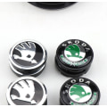 Miniatyrbild 4 av 5: Passar till Skoda 57/56MM SKODA Xinrui Mingrui hjulnavkapsel bil logotyp - silver modell (fyra pack)