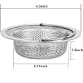 Miniatyrbilde 4 av 9: Holdbar rustfri oppvaskkum-sil med praktisk håndtak silver 50
